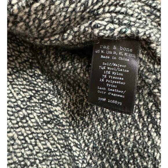 Rag & Bone Jackie Wool Gray Knit Zip Jacket SzXXS - Picture 7 of 11